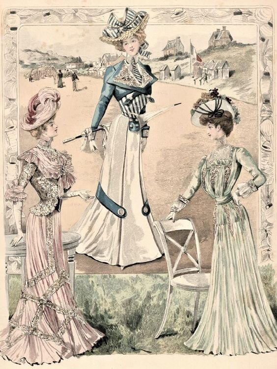 1. Fashion Plate - De Gracieuse - 1900. Все иллюстрации взяты в открытых источниках в сети.