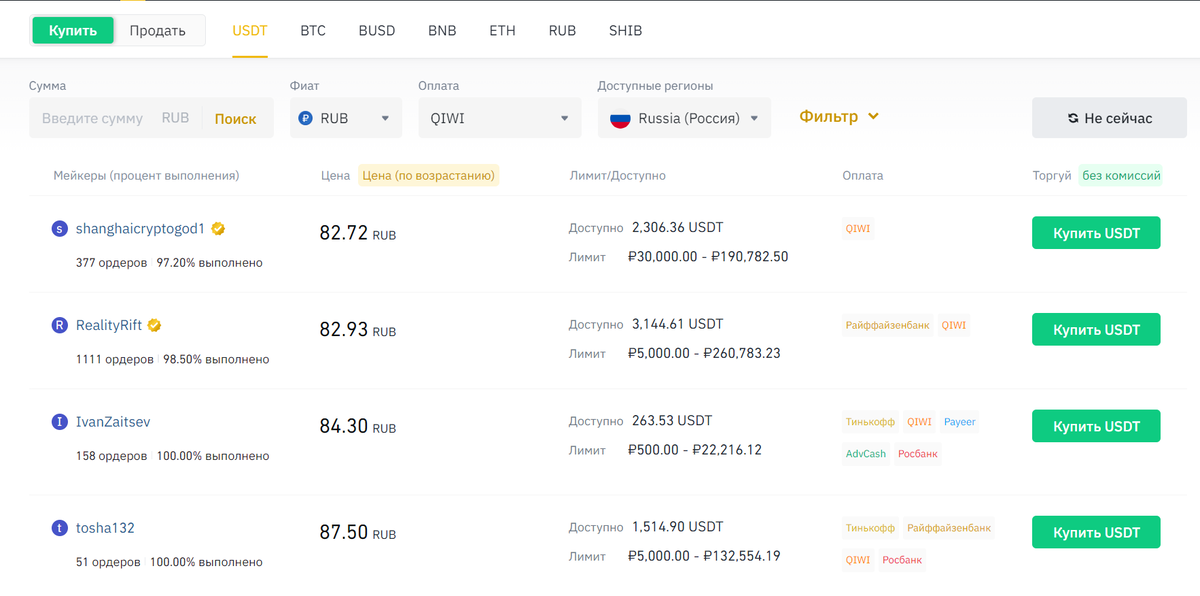 Продавать USDT будем по курсу 83 ровно. 