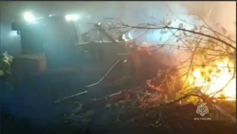    В Абдулино второй день идет борьба с крупным пожаром Марина Шарт