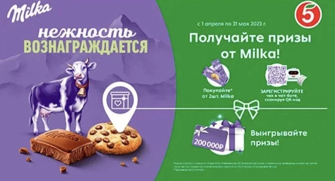 Акция от бренда"Milka" "Нежность возвращается" 