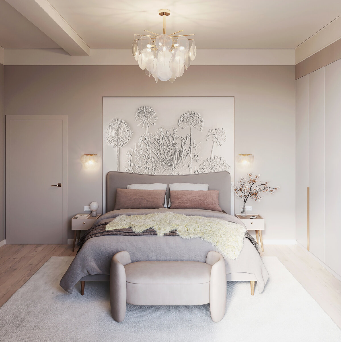 Пример 3D-визуализации спальни.