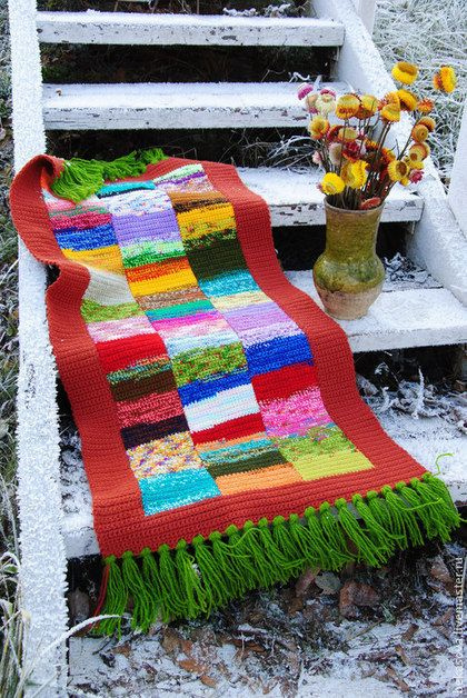 Какую пряжу выбрать для вязания коврика