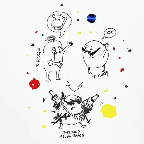 Слаженная работа разных видов лимфоцитов :)