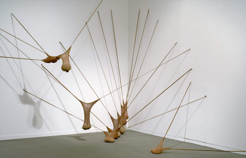 Сенга Ненгунди, работа серии «RSVP» (Колготки) из нейлоновой сетки конца 70-х