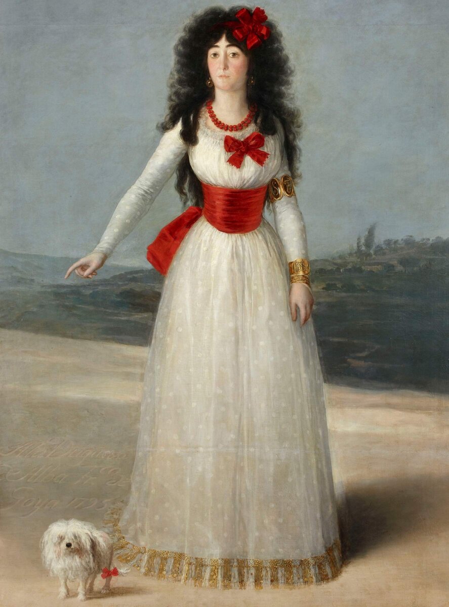      Портрет герцогини Каэтаны Альба. Художник Франсиско Гойя. Изображение из открытого источника