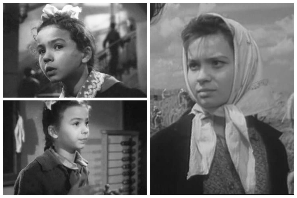 Наталья Рычагова в 1955 и 1965 годах: между первыми и "профессиональными" ролями прошло 10 лет. Фото: Pinterest