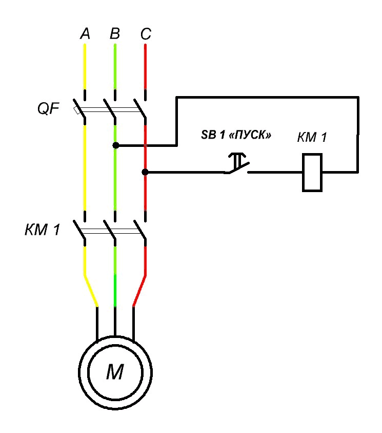 Схема подключения пускателя через кнопку пуск. Схема подключения контактора на 380 через кнопку пуск. Схема подключения пускателя через выключатель 380. Пускатель электромагнитный 220в однофазный схема подключения. Магнитный пускатель 380в схема подключения электродвигателя.