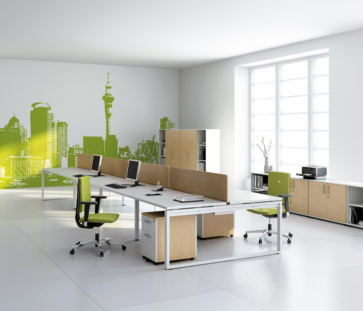 Офисов и т д. Мебель для опен Спейс помещений. Цветовые решения для офиса опен Спейс. Опен Спейс офис зеленый. Офисный интерьер.