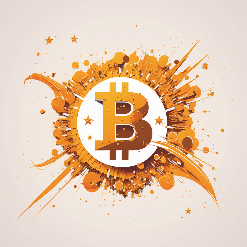 Promt 👆 bitcoin logo ,flat 2d, vector, company logo, starbacs style