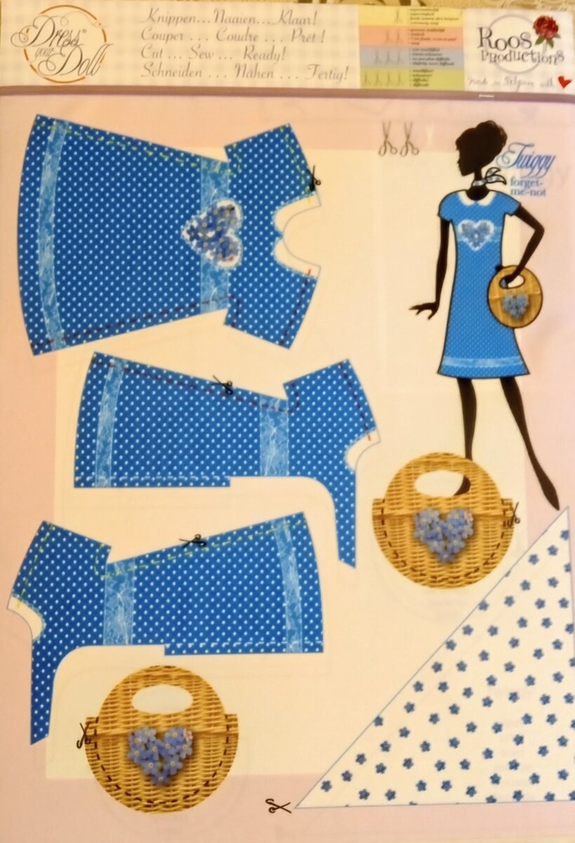 Набор для шитья одежды для кукол "Летнее платье дачное". Фото автора. 