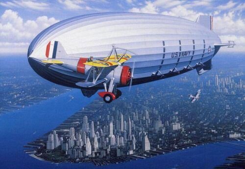 USS Macon (ZRS-5) над Нью-Йорком