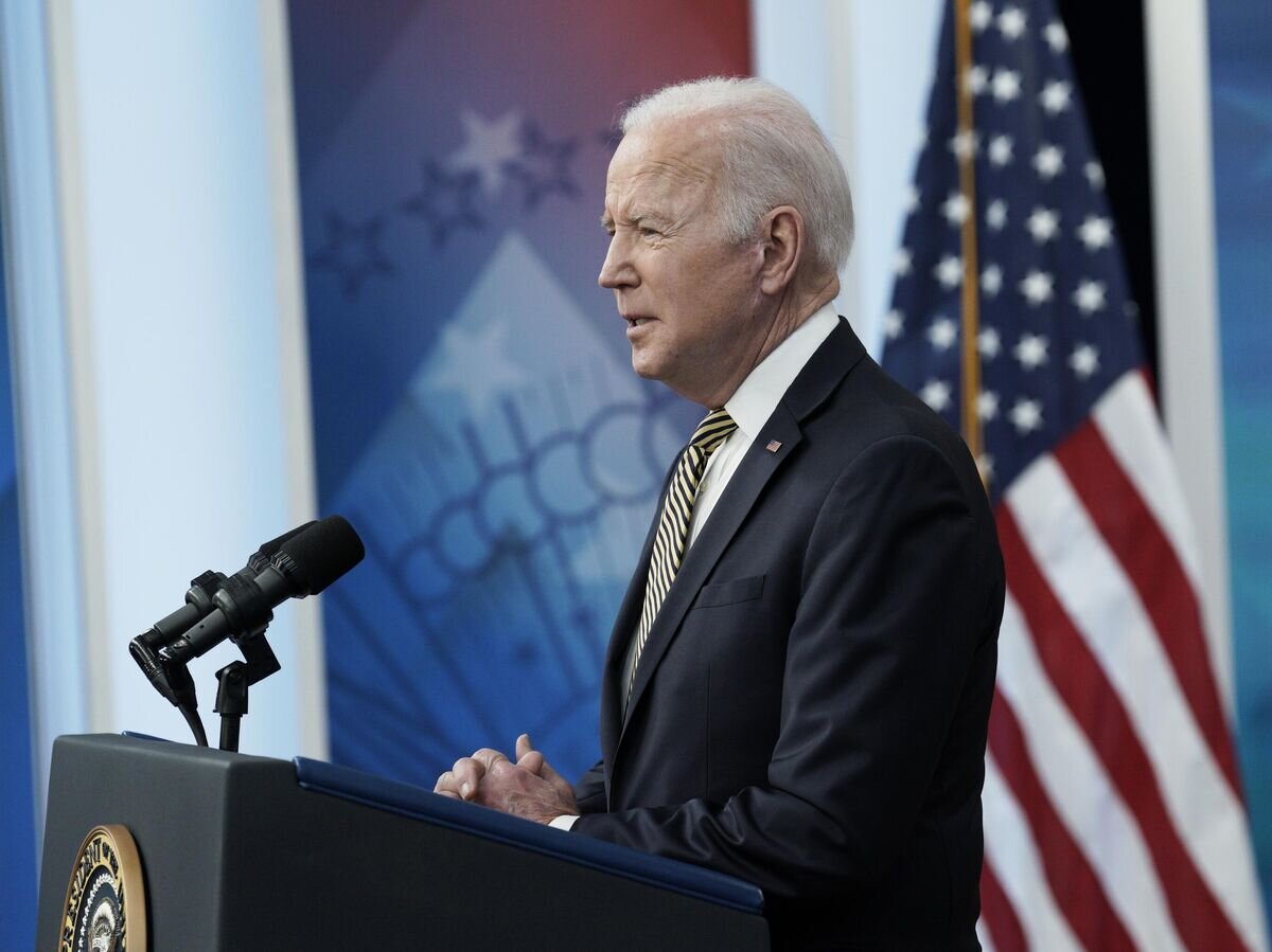    Президент США Джо Байден во время пресс-конференции по ситуации на Украине© РИА Новости / Стрингер