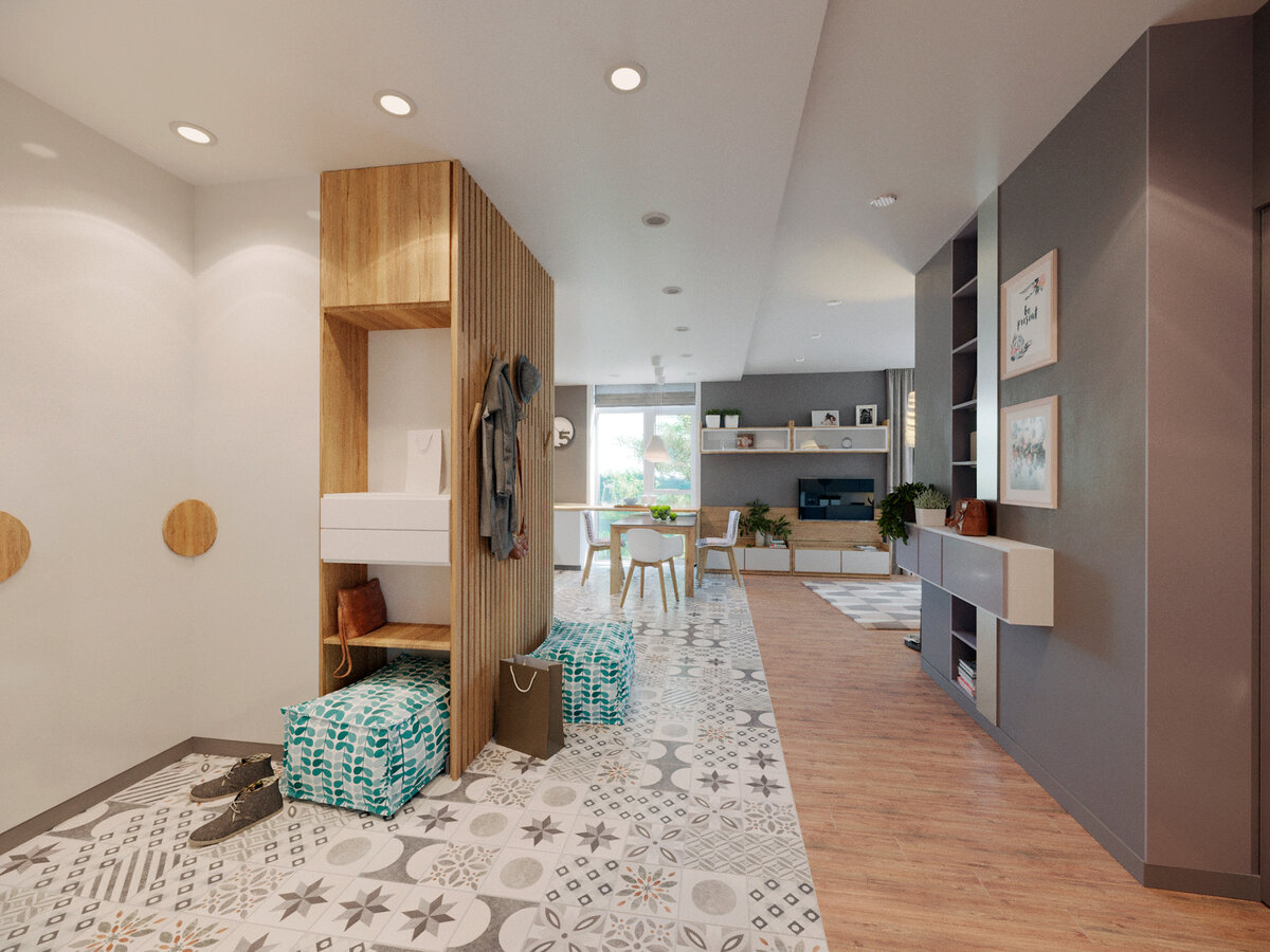 Без излишеств, но очень мило. Приятный, эргономичный интерьер в скандинавском стиле