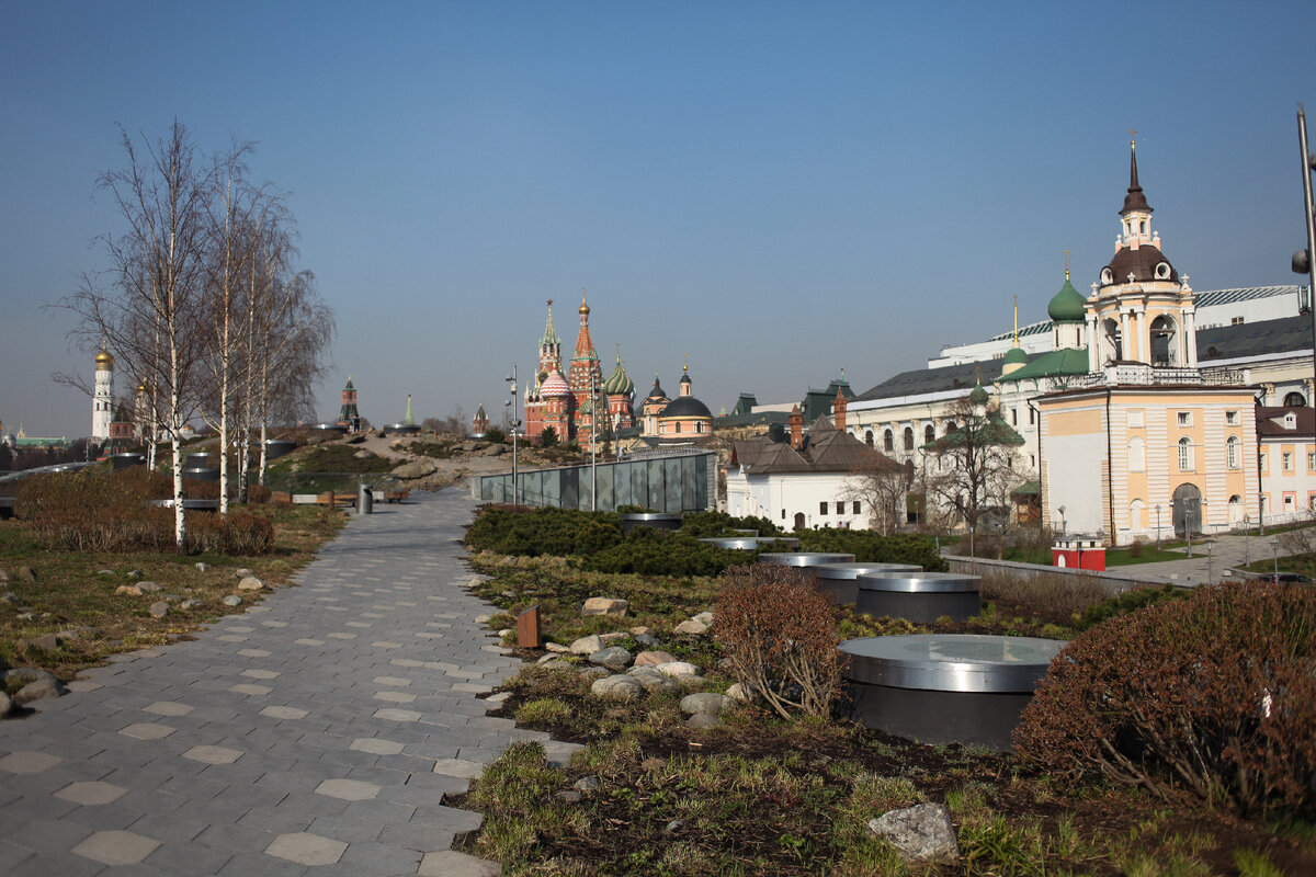 Северные ландшафты в парке Зарядье.