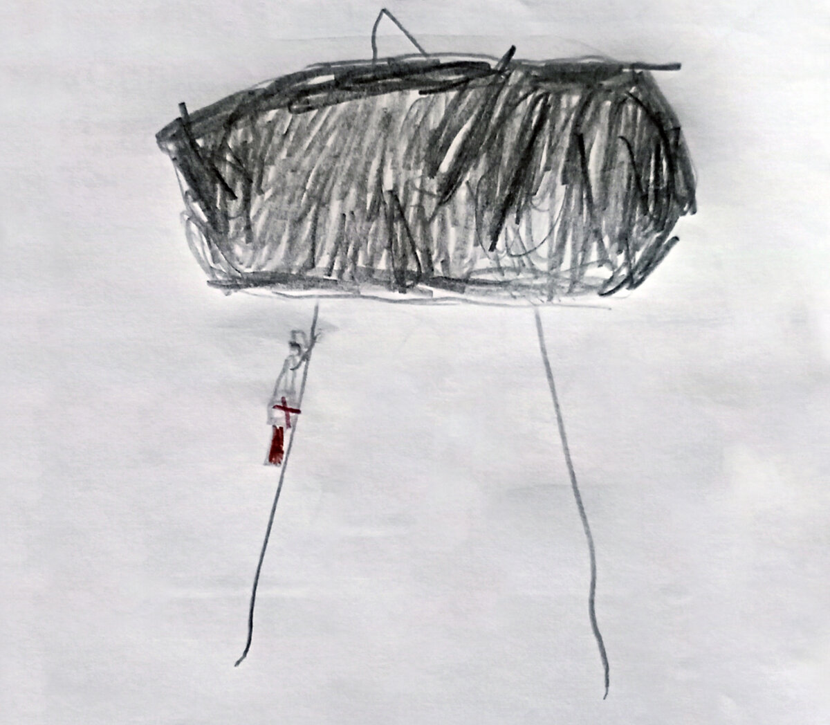 На скалу карабкается Айболит. Иллюстрация Гриша Поликарпов.