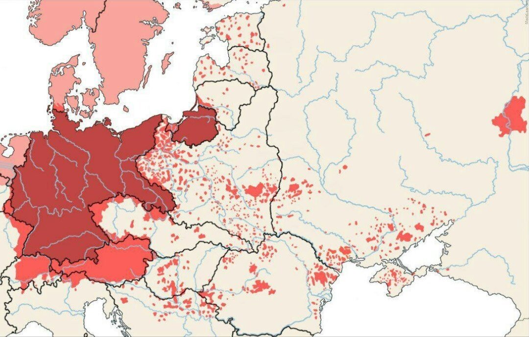 Немцы в россии карта