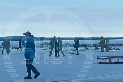    Место крушения истребителя МиГ‑31 под Мурманском ©Telegram-канал "SHOT"
