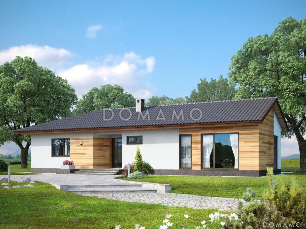 Проект D809 — одноэтажный дом Г-образной формы