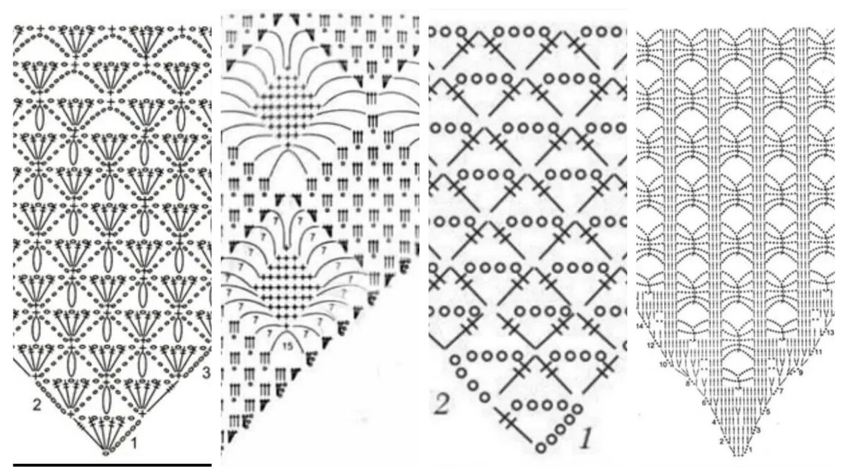 Шаль крючком: красивые новинки со схемами вязания