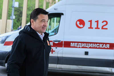    Губернатор Андрей Воробьев на новой подстанции скорой помощи в Ленинском округе ©Константин Семенец Пресс-служба Губернатора и Правительства Московской области