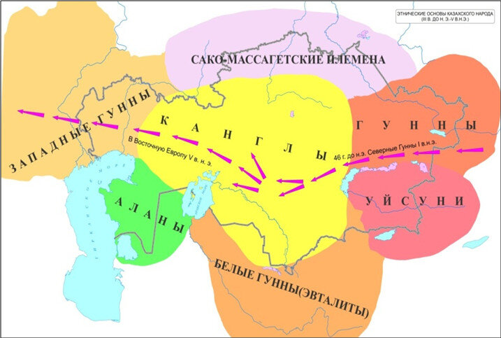 Карта саков казахстана
