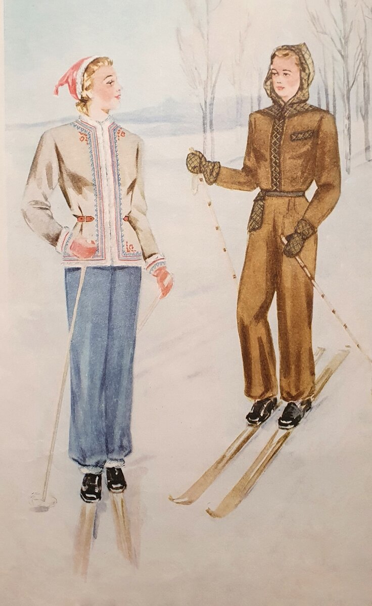 Илл. 2. Журнал «Мода» 1953. Рисунок Художника Ю. Александрова