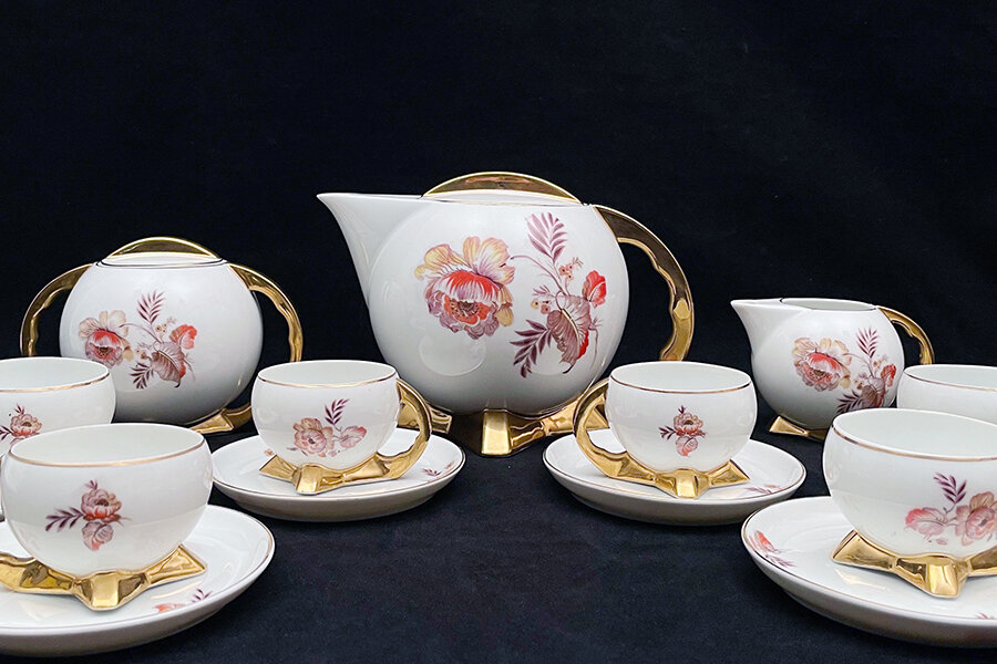Кофейный сервиз «Kula» («Шар»). 1933 год, Fabryka Porcelany AS Ćmielów. Автор формы Богдан Вендорф