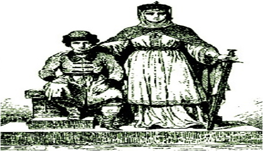 княгиня Ольга с сыном Святославом