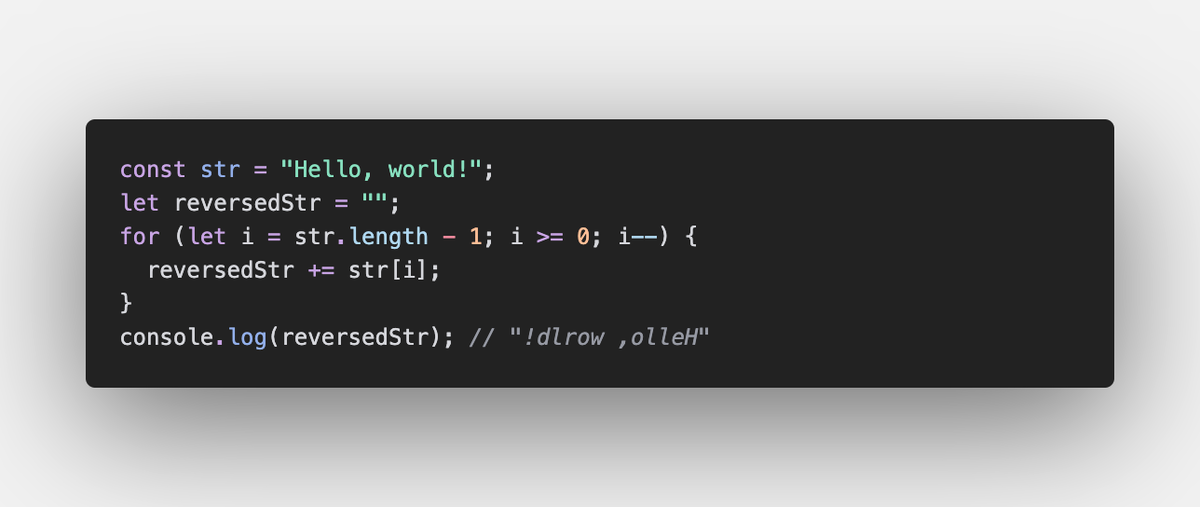 JAVASCRIPT] Как перевернуть строку в JS? | junocode - frontend junior  community | Дзен
