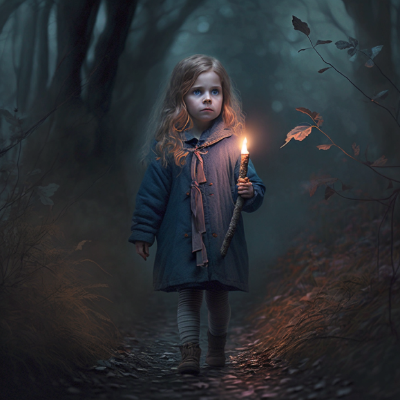 История о том, как маленькая девочка Мила, попала в волшебный лес.