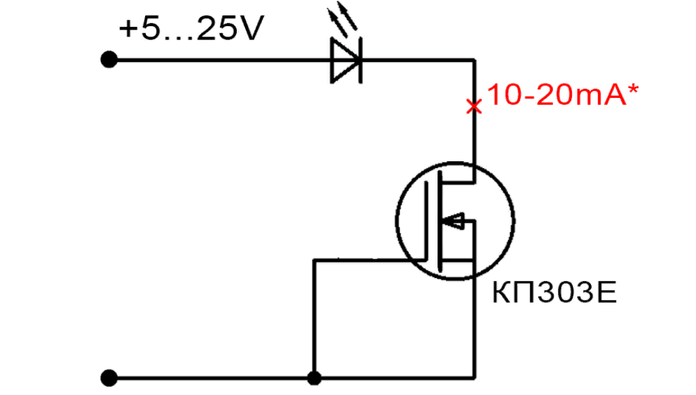 Схема на полевом транзисторе
