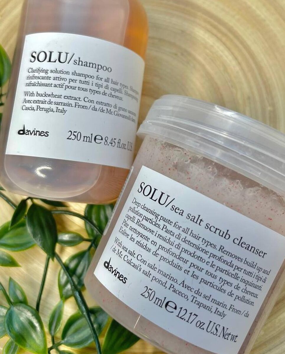 Шампунь и скраб для кожи головы линейки Davines