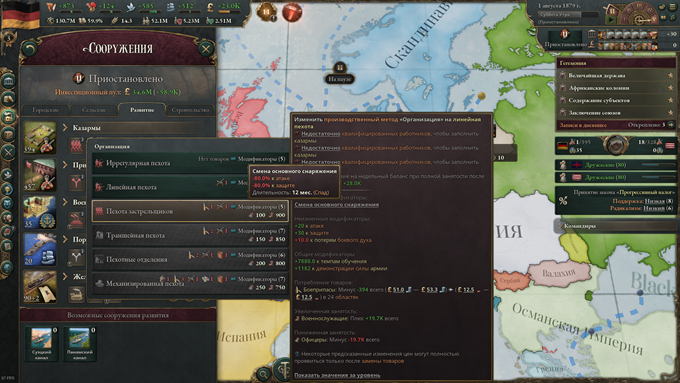 Изменение организации пехоты на другой уровень изменит расходы на нее, но пройдет год, прежде чем войска снова будут готовы к эффективным операциям