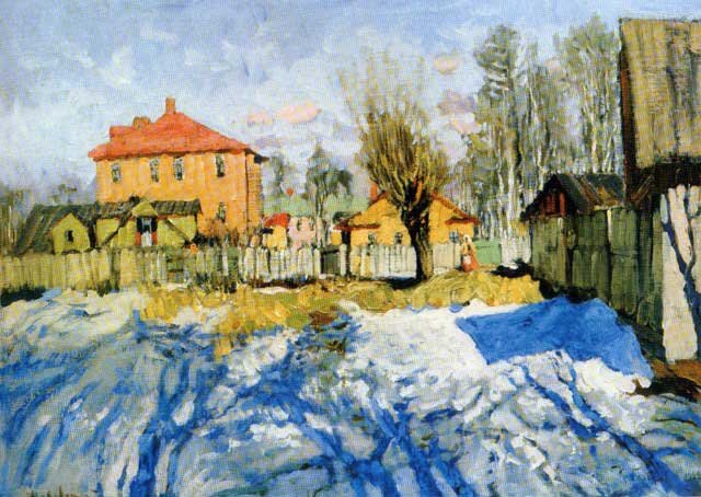 Ранняя весна (Голубые тени). 1922 г., Станислав Юлианович Жуковский,  Константин Иванович Горбатов 