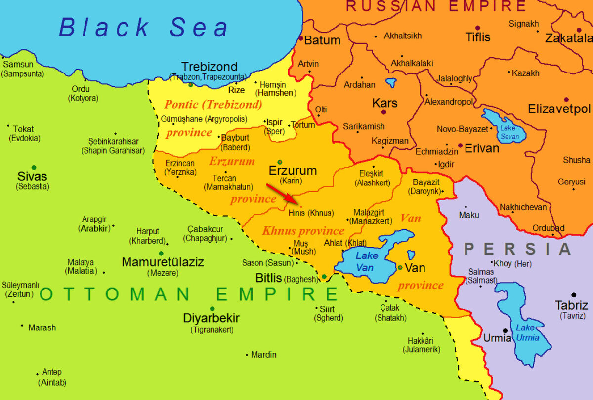 Армения до 1915 года карта
