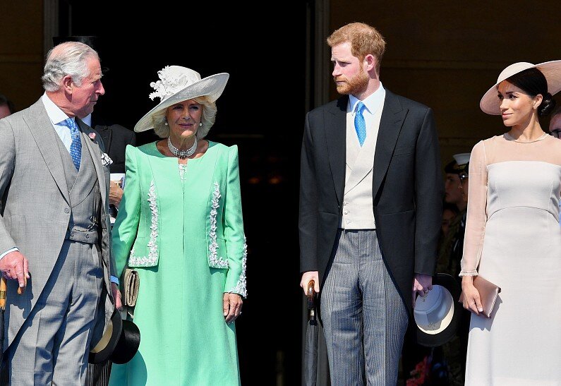 REX / Shutterstock. Принц Чарльз и принц Гарри в костюмах-визитках