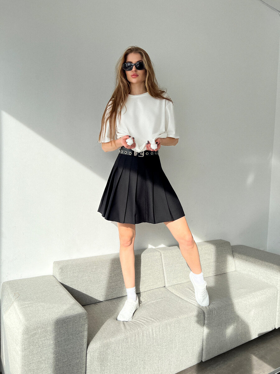 Мини-юбка плиссе