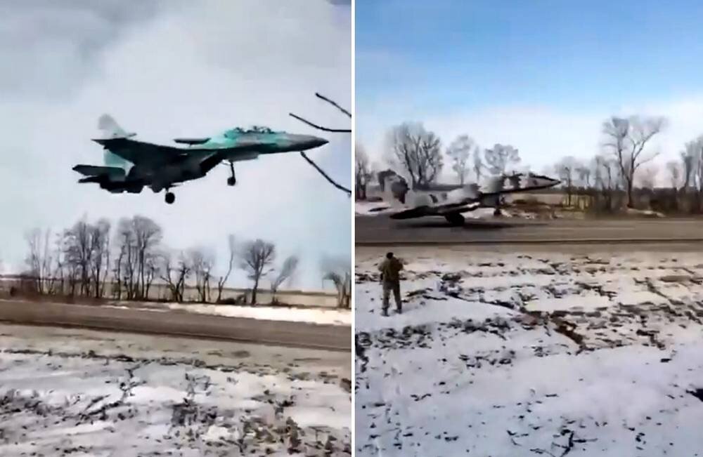  Самолёты взлетают с даже с дорог.  фото: картинки яндекса.