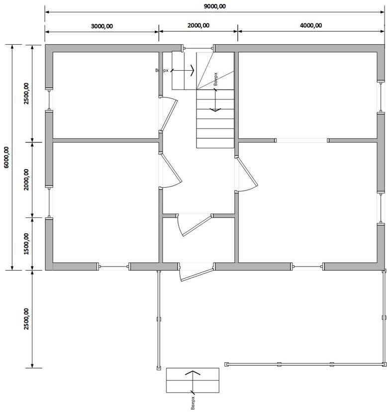 Каркас дома в autocad