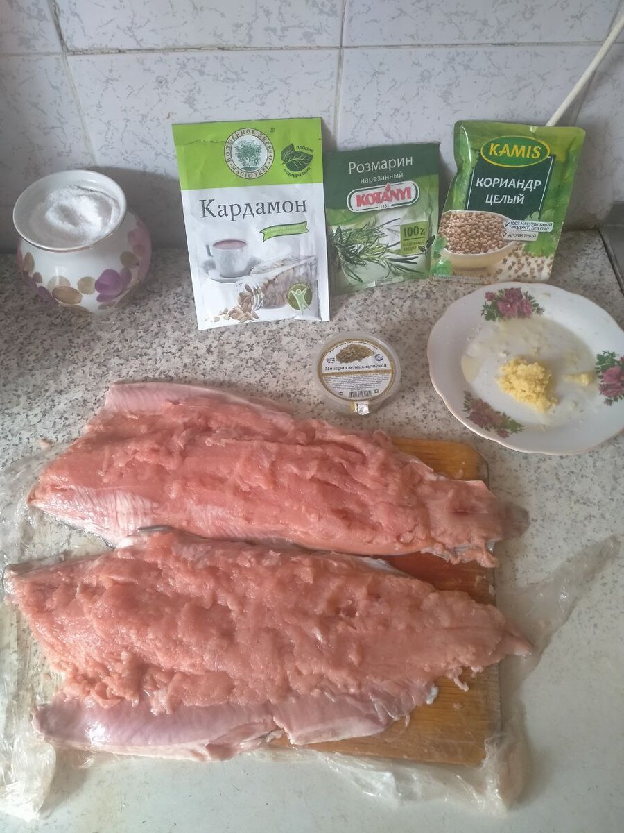 Продукты, необходимые нам для приготовления горбуши