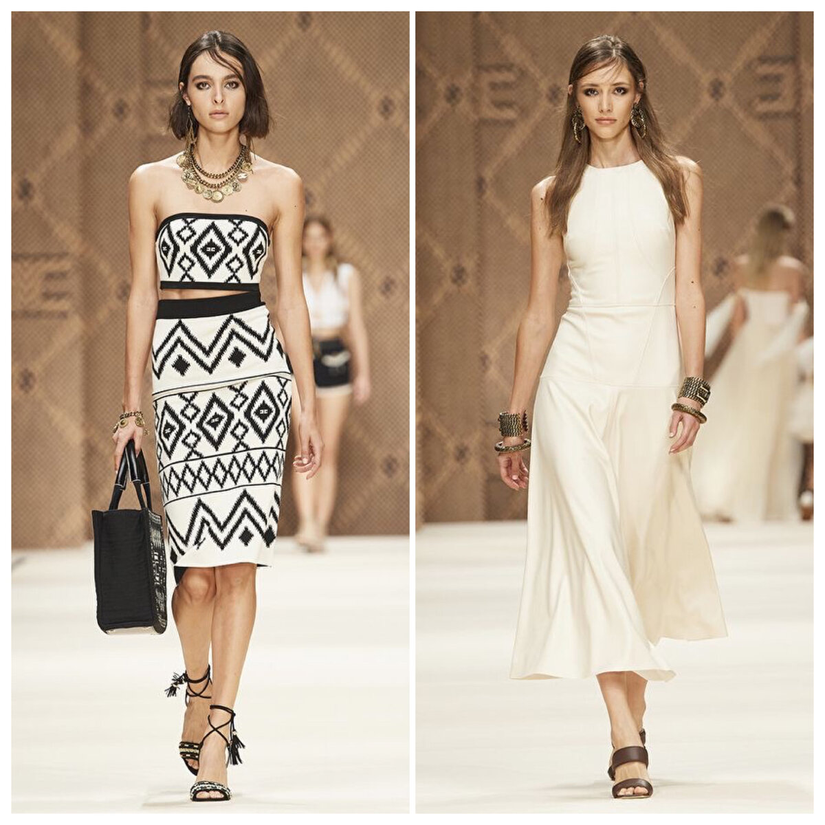 фото Pinterest, показ Elisabetta Franchi, коллаж составлен автором