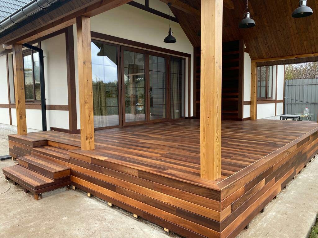 Терраса из термоясеня Green Forest в Буденовске