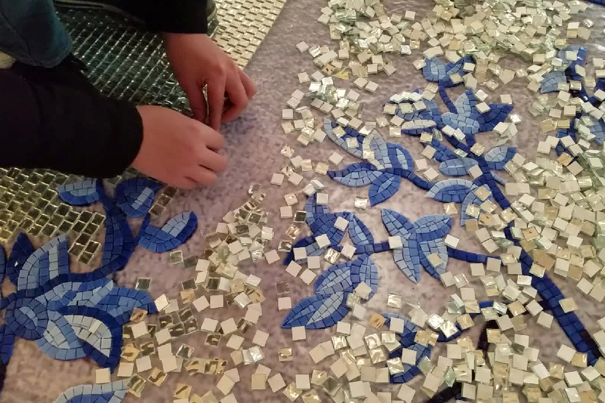 Пример мозаики "россыпь"