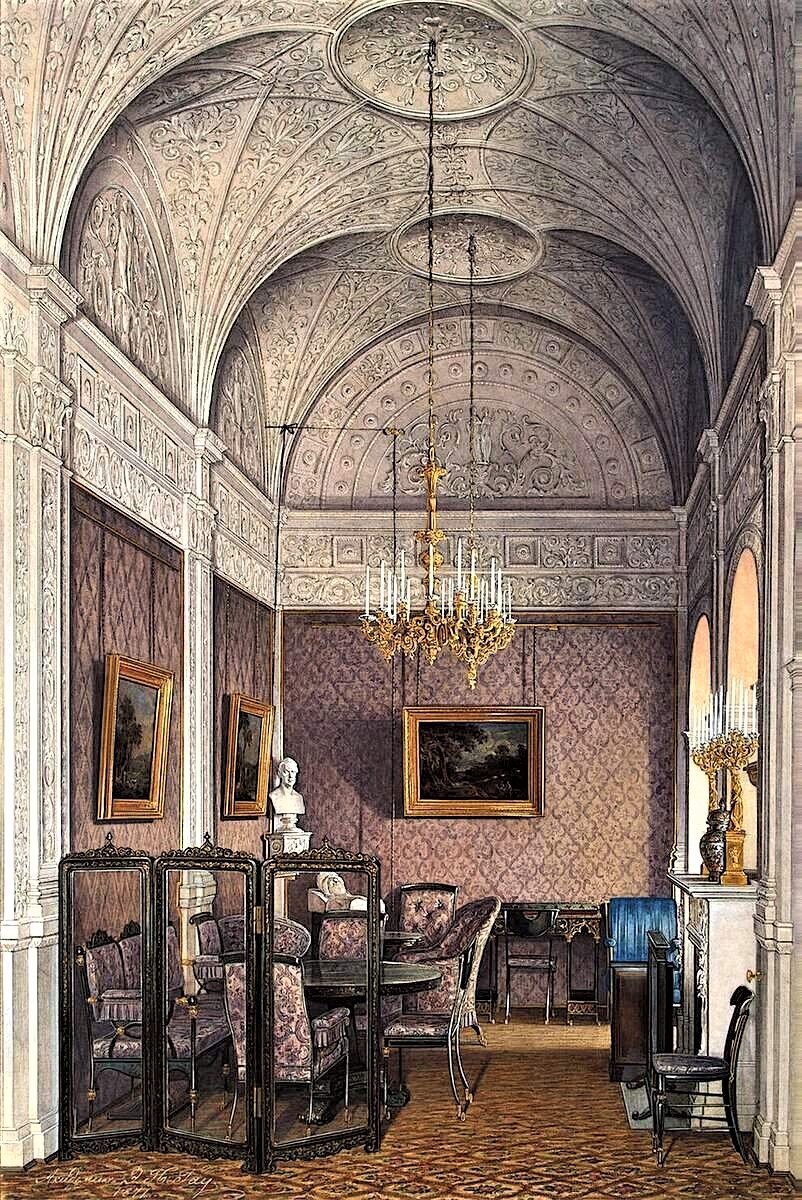 Будуар. акварель Э.Гау