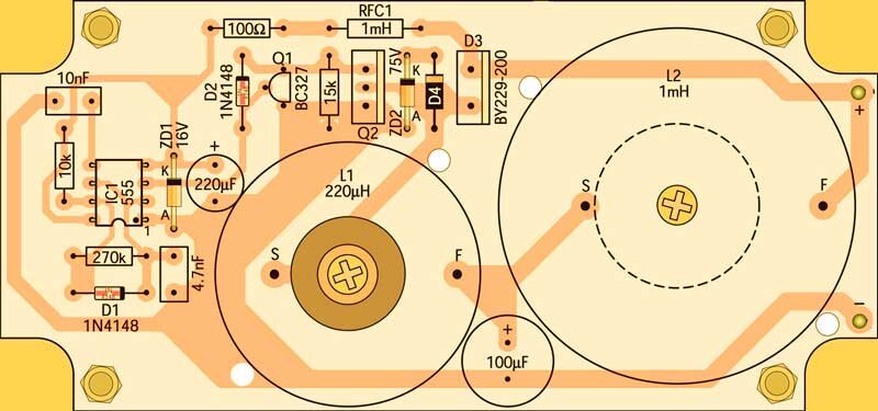 Возможный вариант печатной платы