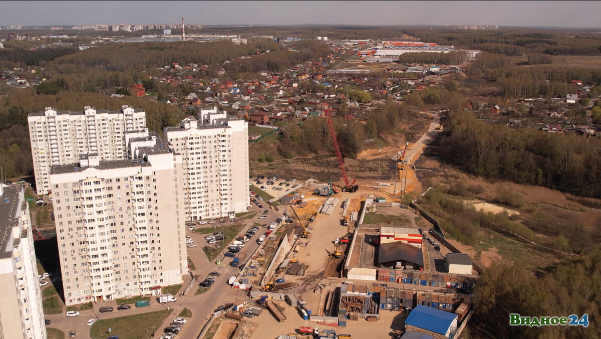 Фоторепортаж хода строительства платного дублера МКАД через Ленинский городской