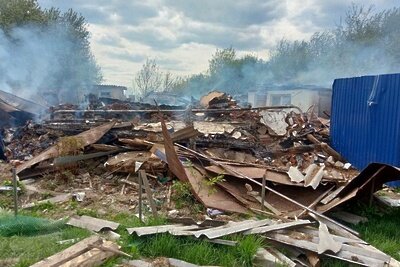    Село Сподарюшино после обстрела © Telegram-канал Губернатора Белгородской области Вячеслава Гладкова