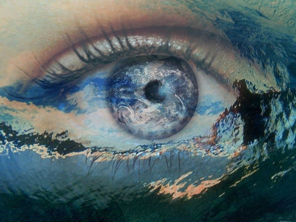 Твой мир открытый. Глаза океан. Отражение в глазах. Море в глазах. Картина глаза.