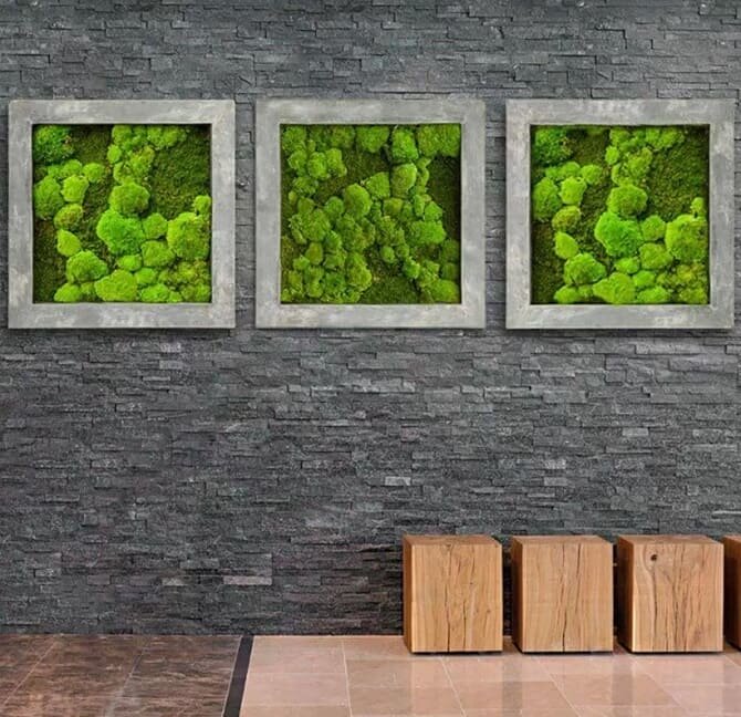 Как правильно закрепить мох на основе?