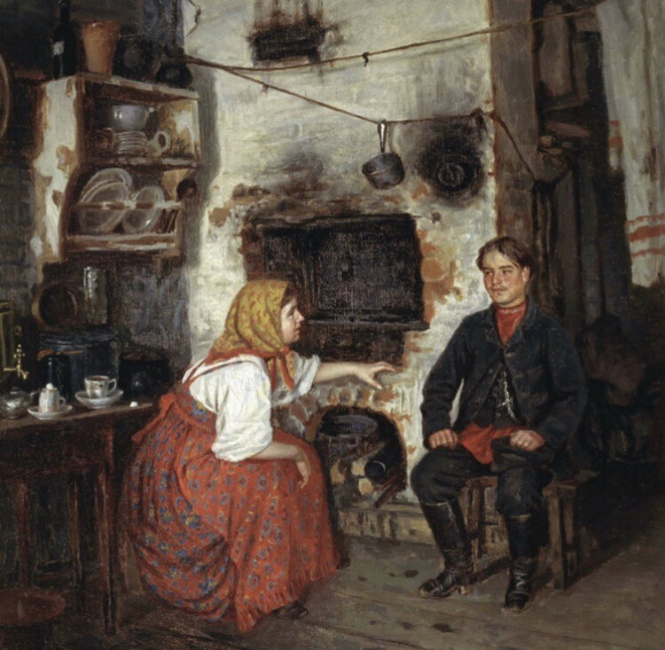 Заблюдник на картине слева